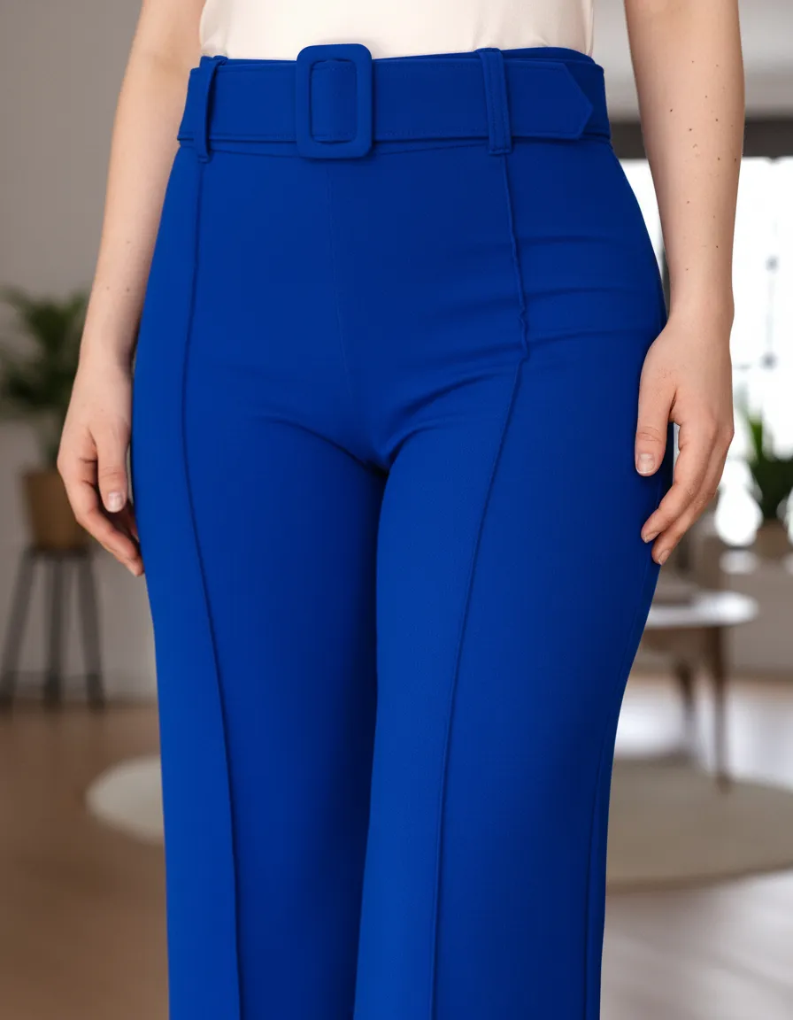 Pantalón Vestir Dama Moda Casual Elegante Con Cinto Pantalón Vestir Dama Moda Casual Elegante Con Cinto