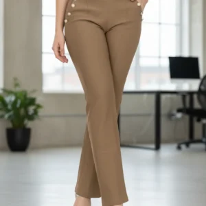 Pantalon Vestir Juvenil Stretch Tiro Alto