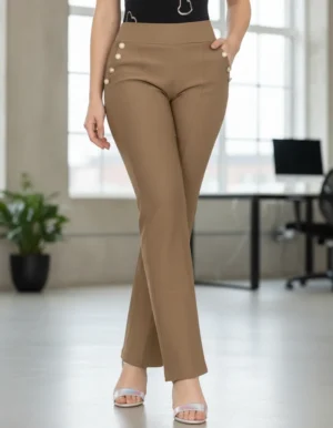 Pantalon Vestir Juvenil Stretch Tiro Alto