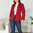 Kass05 Rojo 02 Saco Blazer Dama Casual Elegante