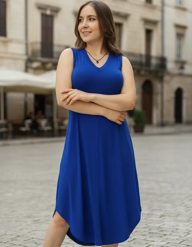 Vestido Largo Casual, Ligero De Moda Elegante