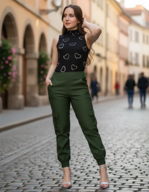 Pantalon Cargo De Mujer Tipo Jogger Casual