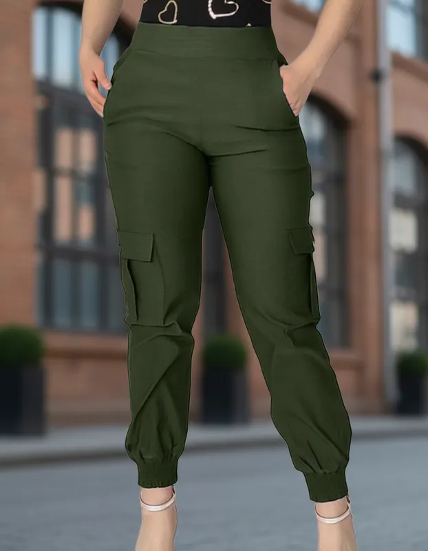 Pantalon Cargo De Mujer Tipo Jogger Casual