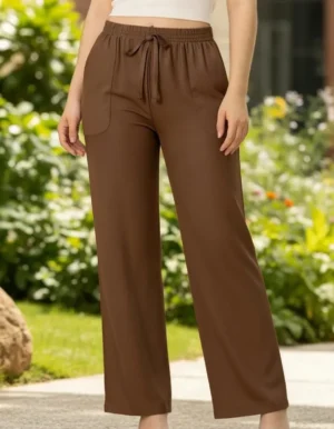 Pantalón Vestir Dama Moda Casual Elegante Corte Amplio