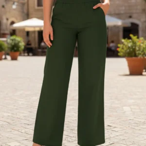 Pantalón Vestir Dama Moda Casual Elegante Corte Amplio