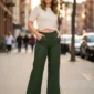 Pantalón Vestir Dama Moda Casual Elegante Corte Amplio