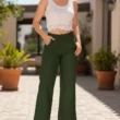 Pantalón Vestir Dama Moda Casual Elegante Corte Amplio Pantalón Vestir Dama Moda Casual Elegante Corte Amplio