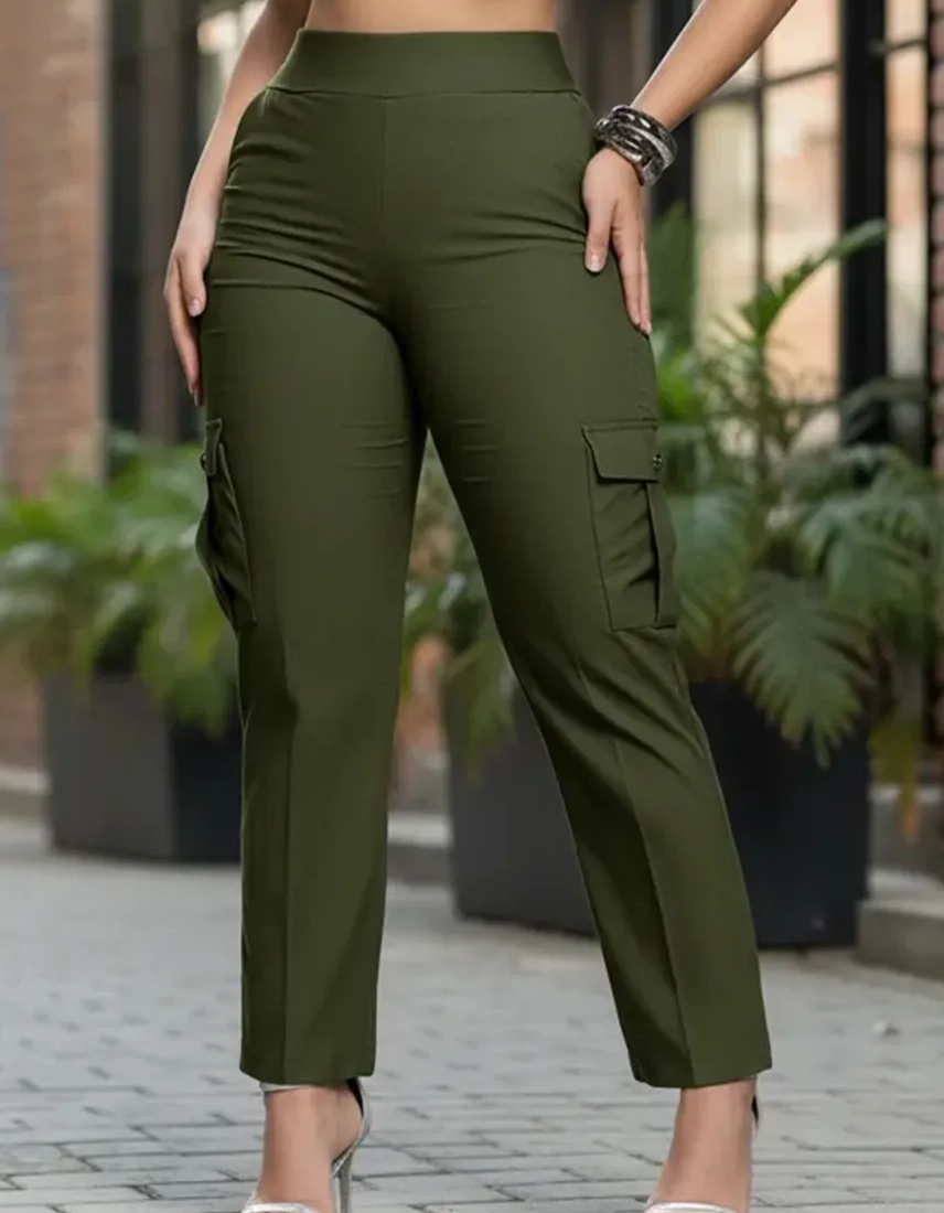 Pantalón Cargo Dama Casual Elegante Ajuste Cómodo Y Stretch