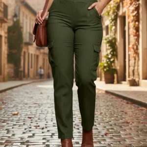 Pantalón Cargo Dama Casual Elegante Ajuste Cómodo Y Stretch