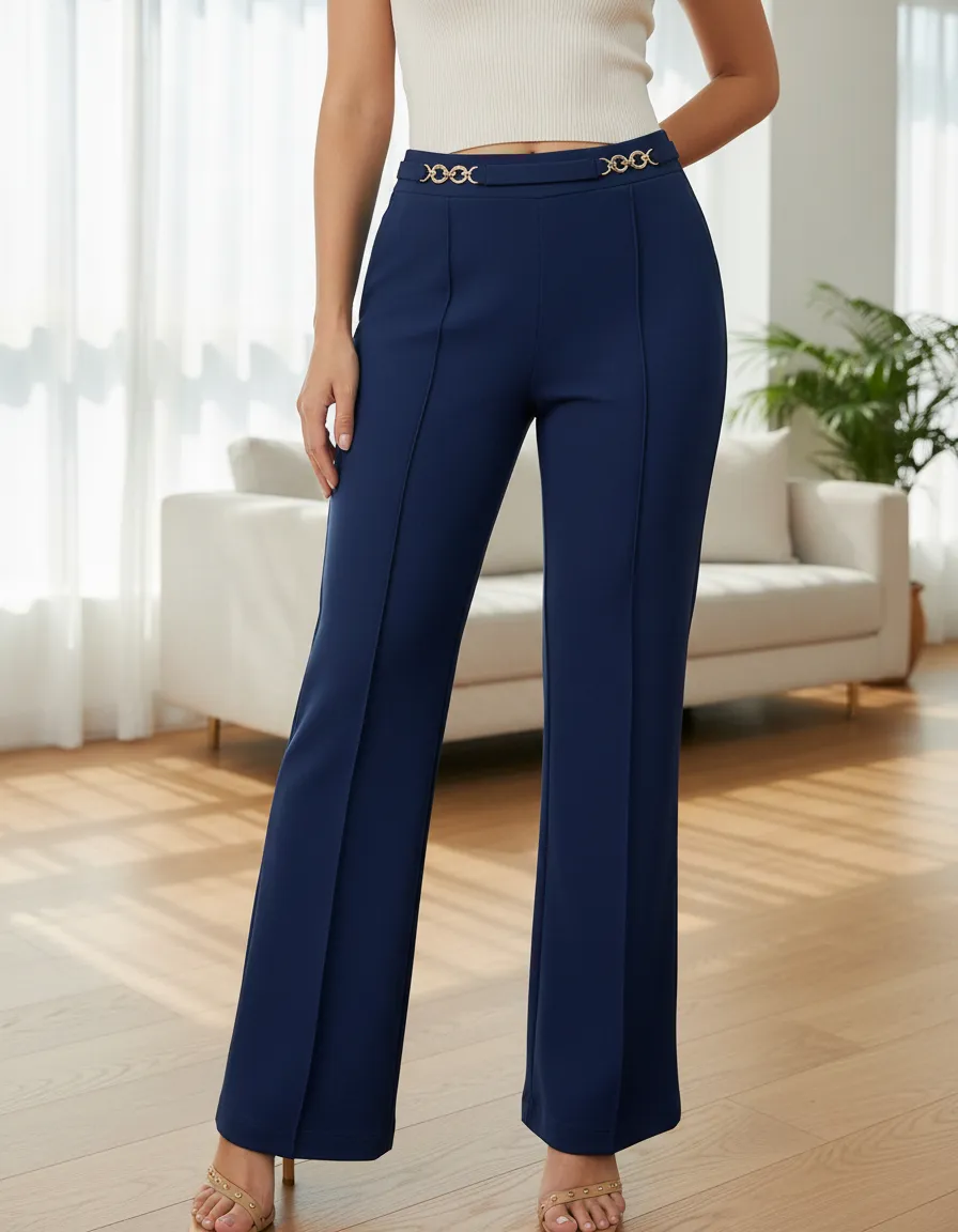 Pantalón De Vestir Casual Elegante Moda Stretch - Ajuste Cómodo Pantalón De Vestir Casual Elegante Moda Stretch - Ajuste Cómodo