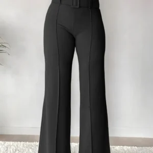 Pantalón Vestir Dama Moda Casual Elegante Con Cinto