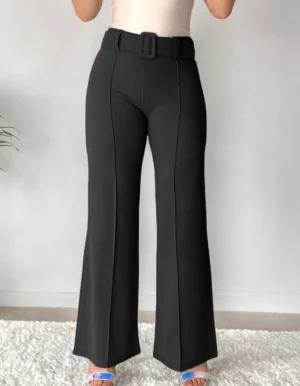 Pantalón Vestir Dama Moda Casual Elegante Con Cinto